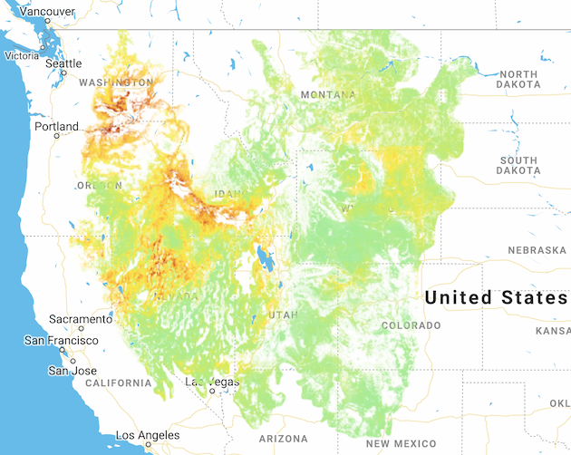 Map of
annual herbaceous cover.