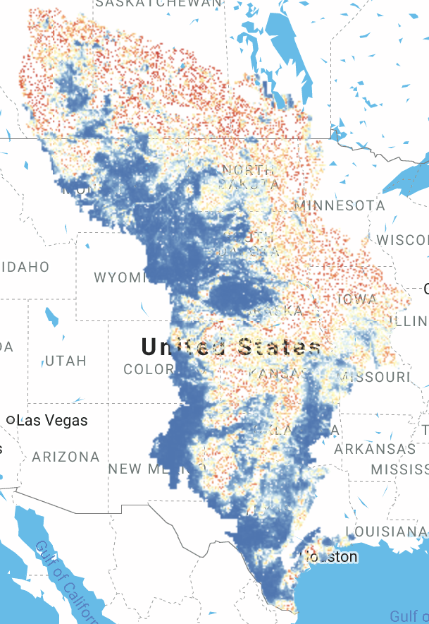 Map of
cultivation risk.
