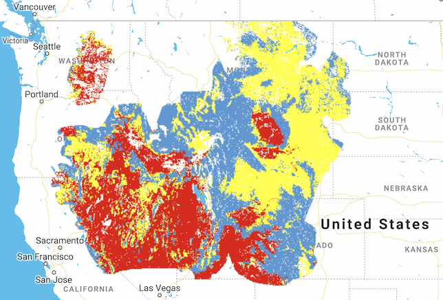 Map of ecosystem resilience and resistance.