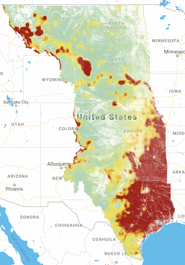 Map of woody transitions.